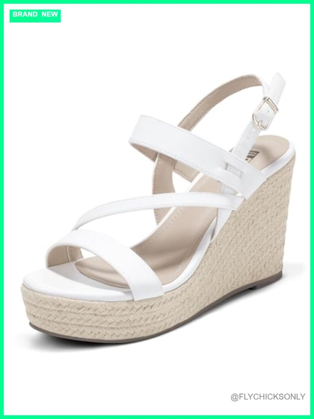 IDIFU Espadrille Wedge Sandals Platform 4-Inch High Heels Ankle Strap Round Toe